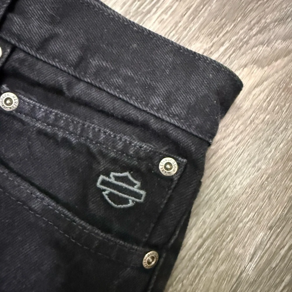 Vintage 100% Cotton Harley-Davidson Black Jeans 33x34 - Picture 4 of 9